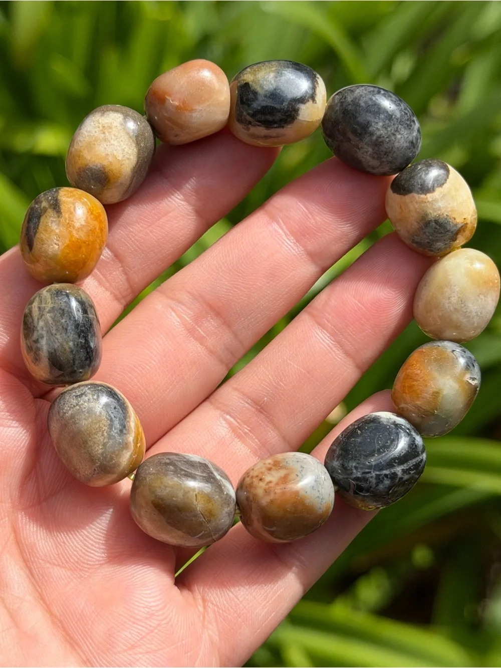 14mm Natural Carribean Calcite Stretch Bracelet 2326
